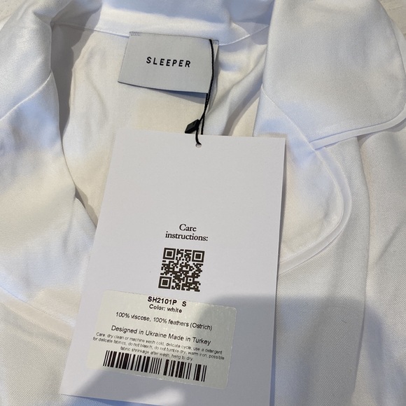 Sleeper Party Pyjama Top - White - Picture 4 of 5